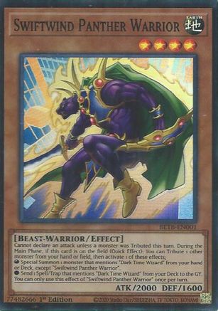 Swiftwind Panther Warrior (BETB-EN001) Super Rare - Beyond the Brave
