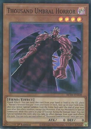 Thousand Umbral Horror (BETB-EN008) Super Rare - Beyond the Brave