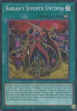 Barian's Seventh Untopia (BETB-EN055) Secret Rare - Beyond the Brave