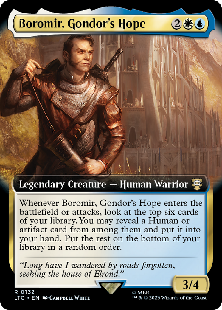 Boromir, Gondor's Hope (Extended Art) [The Lord of the Rings: Tales of Middle-Earth Commander] - Magic: The Gathering - Card Brawlers | Quebec | Canada |