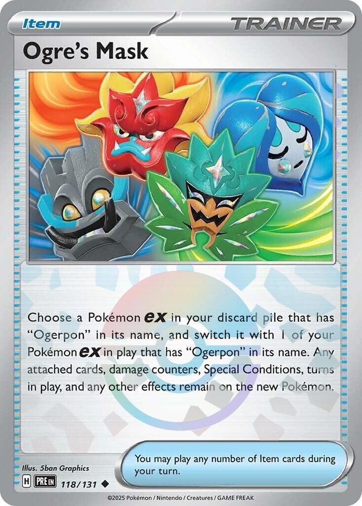 Ogre's Mask (118/131) (Poke Ball Pattern) [Scarlet & Violet: Prismatic Evolutions] - Pokémon - Card Brawlers | Quebec | Canada |