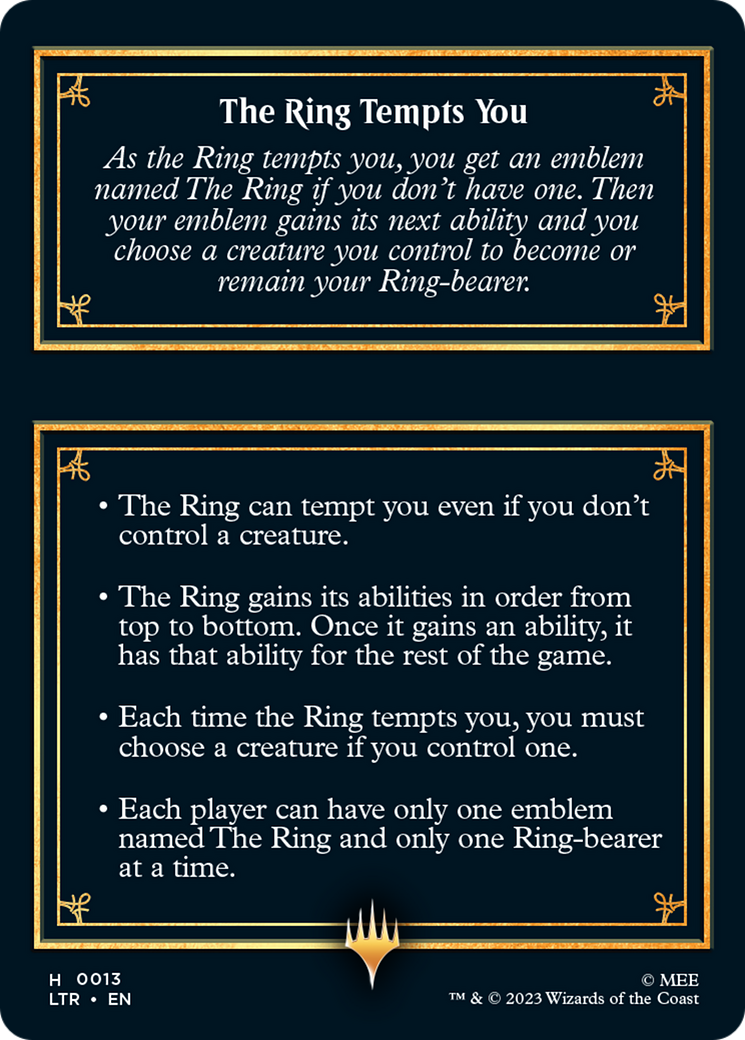 The Ring [The Lord of the Rings: Tales of Middle-Earth Tokens] - Magic: The Gathering - Card Brawlers | Quebec | Canada |