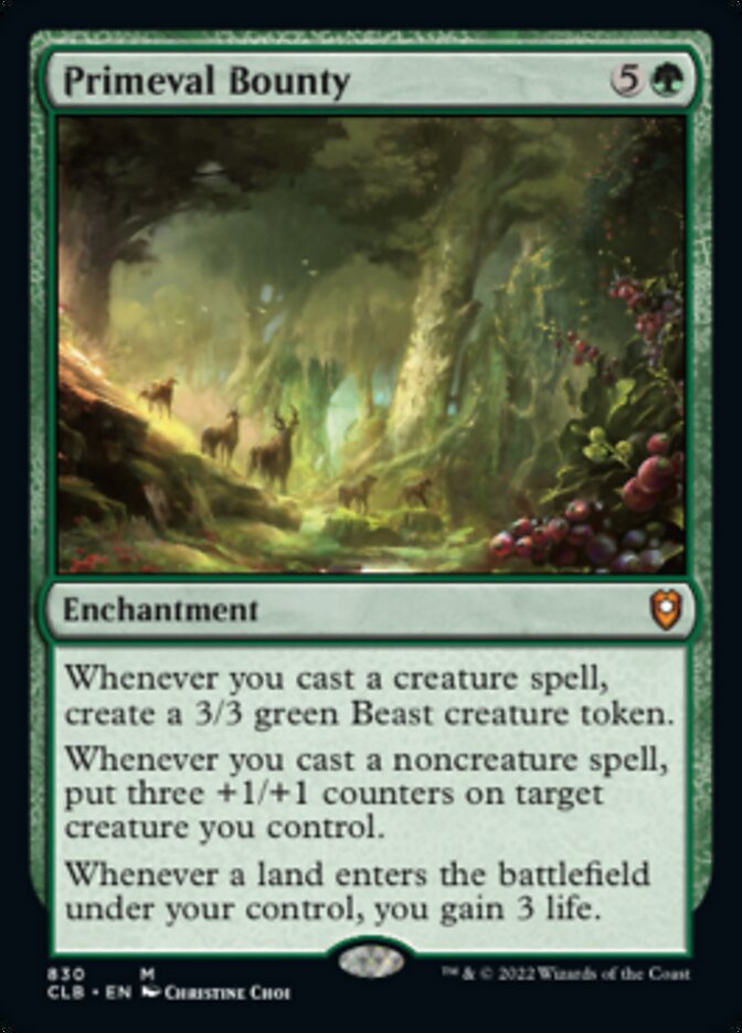 Primeval Bounty [Commander Legends: Battle for Baldur's Gate] - Magic: The Gathering - Card Brawlers | Quebec | Canada |