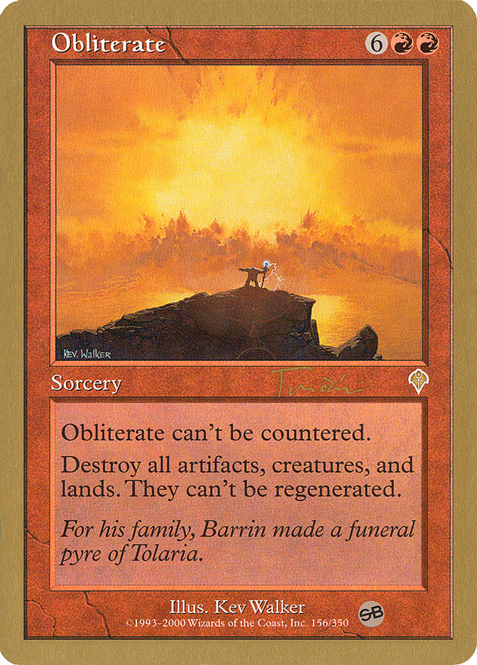 Obliterate (Jan Tomcani) (SB) [World Championship Decks 2001] - Magic: The Gathering - Card Brawlers | Quebec | Canada |