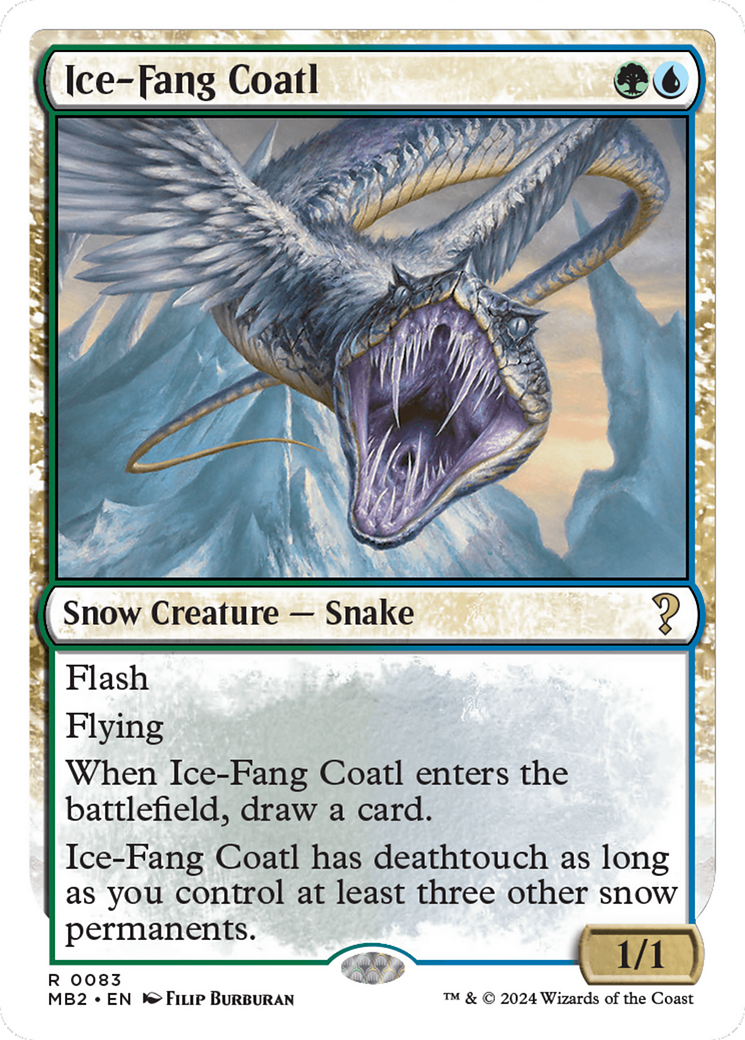 Ice-Fang Coatl (White Border) [Mystery Booster 2] - Magic: The Gathering - Card Brawlers | Quebec | Canada |