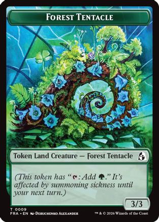 Forest Tentacle // Beast Double-Sided Token (FRA-9 // 8) - Reality Fracture Foil
