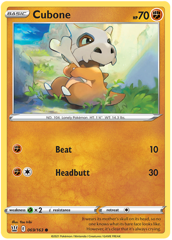 Cubone (069/163) [Sword & Shield: Battle Styles] - Pokémon - Card Brawlers | Quebec | Canada |