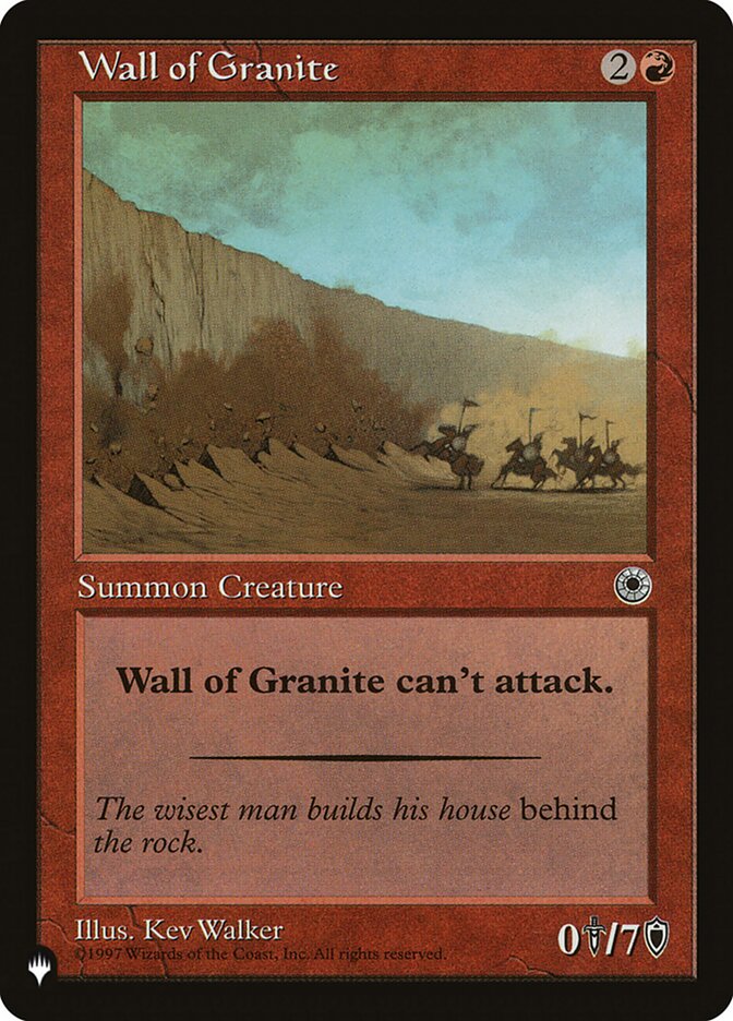 Wall of Granite [The List] - Magic: The Gathering - Card Brawlers | Quebec | Canada |