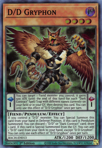 D/D Gryphon [BACH-EN013] Super Rare - Yu-Gi-Oh! - Card Brawlers | Quebec | Canada |