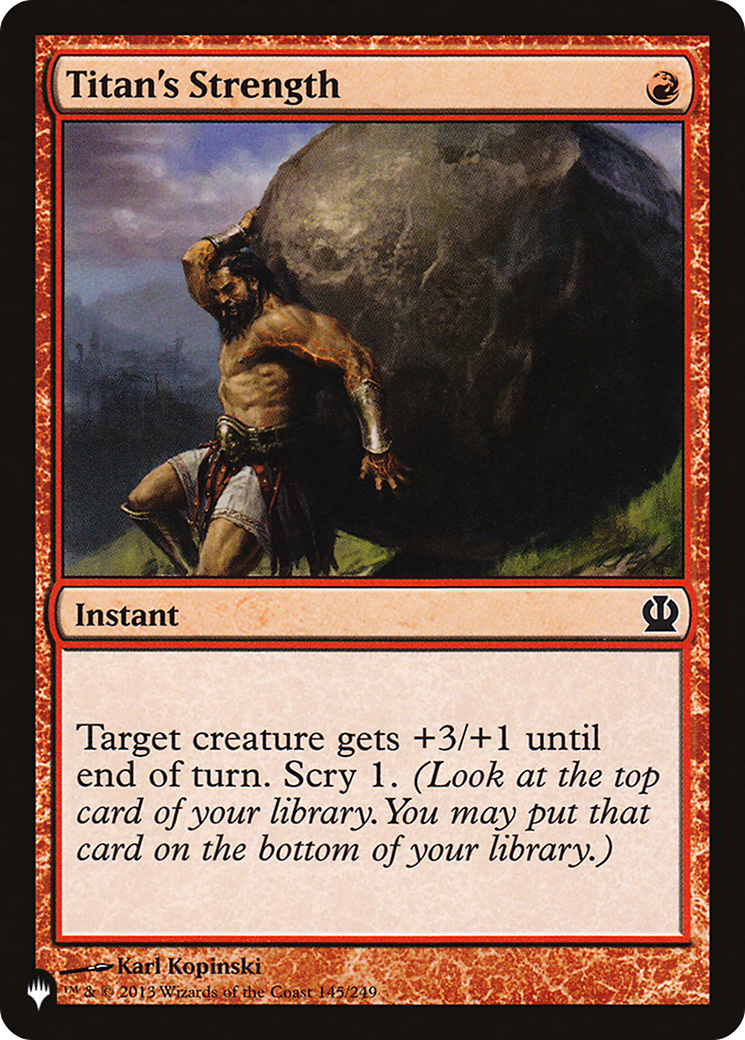 Titan's Strength [The List] - Magic: The Gathering - Card Brawlers | Quebec | Canada |