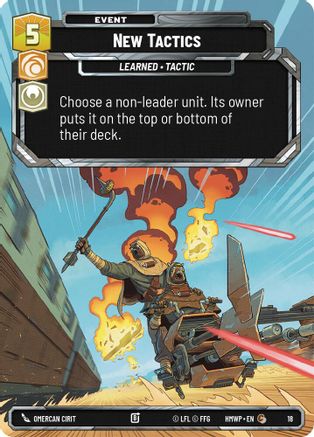 New Tactics (18) - Homeworlds Weekly Play Promos - Star Wars: Unlimited - Card Brawlers | Quebec | Canada |