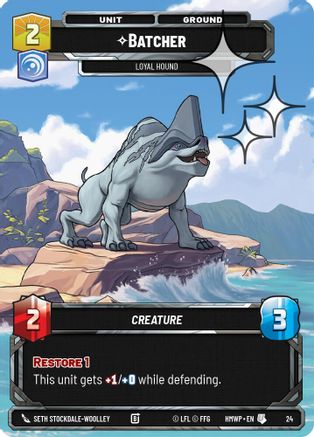 Batcher - Loyal Hound (Foil) (24) - Homeworlds Weekly Play Promos Foil - Star Wars: Unlimited - Card Brawlers | Quebec | Canada |