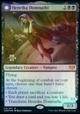 Henrika Domnathi // Henrika, Infernal Seer [Innistrad: Crimson Vow Prerelease Promos] - Magic: The Gathering - Card Brawlers | Quebec | Canada |