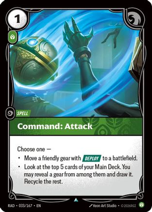Command: Attack (033/167) - Radiance - Radiance - Card Brawlers | Quebec | Canada |