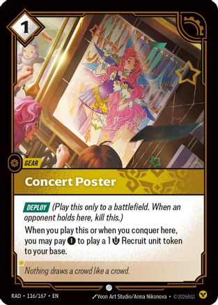 Concert Poster (116/167) - Radiance Foil - Card Brawlers - Card Brawlers | Quebec | Canada |