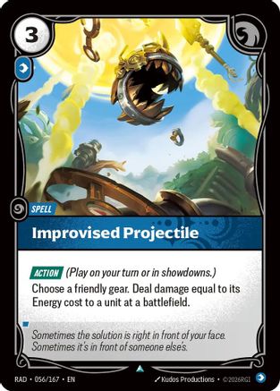 Improvised Projectile (056/167) - Radiance Foil - Card Brawlers - Card Brawlers | Quebec | Canada |