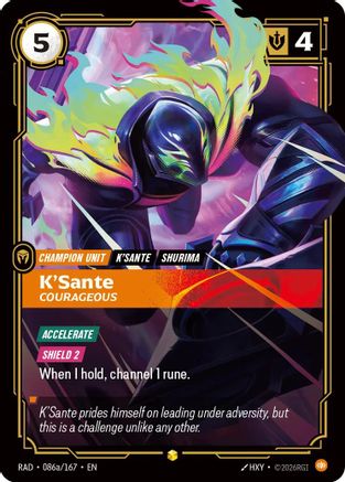 K'Sante, Courageous (Alternate Art) (086a/167) - Radiance Foil - Radiance - Card Brawlers | Quebec | Canada |