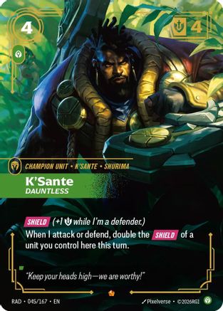 K'Sante, Dauntless (045/167) - Radiance Foil - Radiance - Card Brawlers | Quebec | Canada |