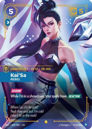 Kai'Sa, Rebel (SP) (SP4/005) - Radiance Foil - Radiance - Card Brawlers | Quebec | Canada |