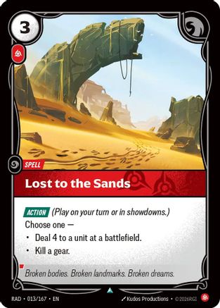 Lost to the Sands (013/167) - Radiance Foil - Card Brawlers - Card Brawlers | Quebec | Canada |