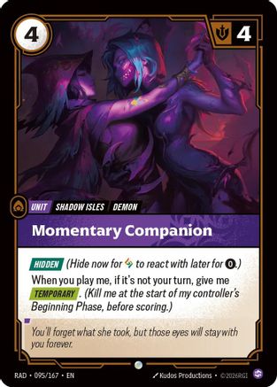 Momentary Companion (095/167) - Radiance Foil - Card Brawlers - Card Brawlers | Quebec | Canada |