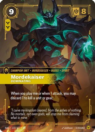 Mordekaiser, Dominating (137/167) - Radiance Foil - Radiance - Card Brawlers | Quebec | Canada |