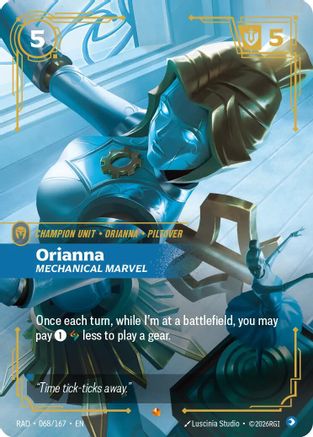 Orianna, Mechanical Marvel (068/167) - Radiance Foil - Radiance - Card Brawlers | Quebec | Canada |
