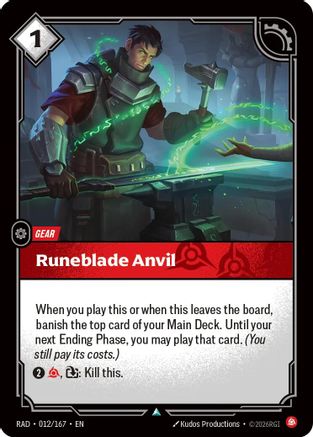 Runeblade Anvil (012/167) - Radiance Foil - Card Brawlers - Card Brawlers | Quebec | Canada |