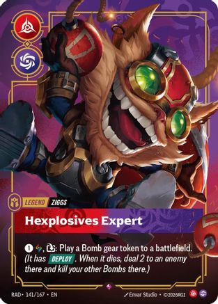 Ziggs, Hexplosives Expert (141/167) - Radiance Foil - Radiance - Card Brawlers | Quebec | Canada |