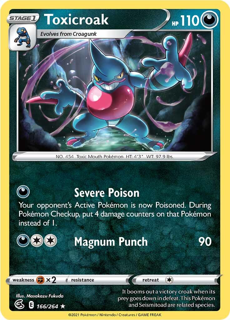 Toxicroak (166/264) [Sword & Shield: Fusion Strike] - Pokémon - Card Brawlers | Quebec | Canada |