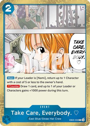 Take Care, Everybody. (EB05-030) - Extra Booster: One Piece Heroine's Edition Vol. 2 Foil - Extra Booster: One Piece Heroine's Edition Vol. 2 - Card Brawlers | Quebec | Canada |