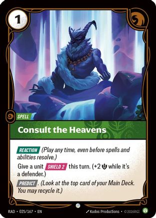 Consult the Heavens (025/167) - Radiance Foil - Card Brawlers - Card Brawlers | Quebec | Canada |