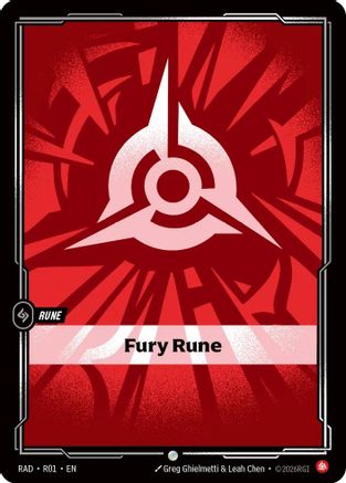Fury Rune (R01) - Radiance Foil - Card Brawlers - Card Brawlers | Quebec | Canada |