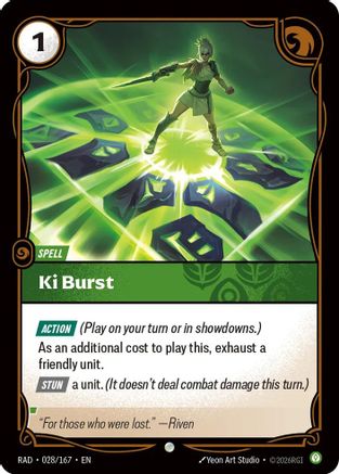 Ki Burst (028/167) - Radiance Foil - Card Brawlers - Card Brawlers | Quebec | Canada |