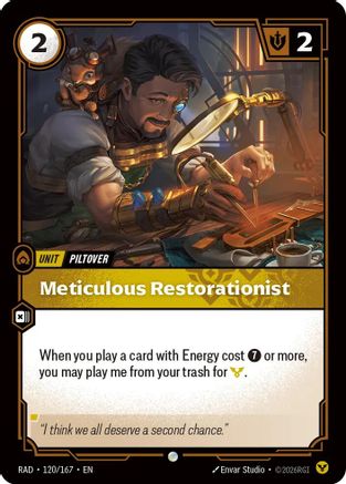 Meticulous Restorationist (120/167) - Radiance Foil - Card Brawlers - Card Brawlers | Quebec | Canada |
