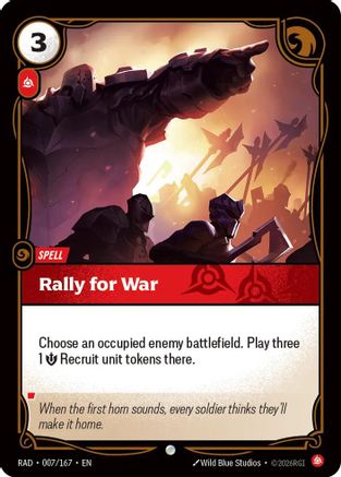 Rally for War (007/167) - Radiance Foil - Card Brawlers - Card Brawlers | Quebec | Canada |
