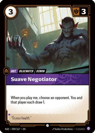 Suave Negotiator (099/167) - Radiance Foil - Card Brawlers - Card Brawlers | Quebec | Canada |