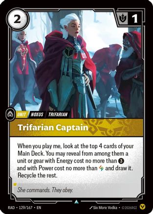 Trifarian Captain (129/167) - Radiance Foil - Card Brawlers - Card Brawlers | Quebec | Canada |