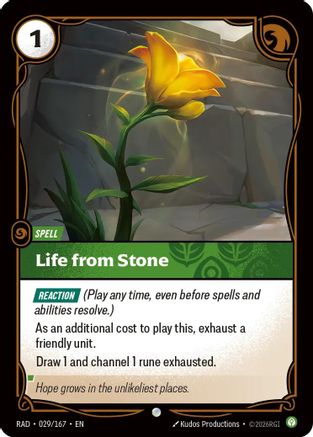 Life from Stone (029/167) - Radiance Foil - Card Brawlers - Card Brawlers | Quebec | Canada |