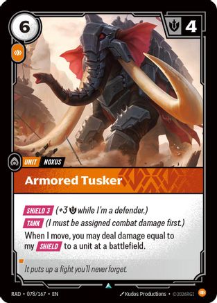 Armored Tusker (078/167) - Radiance Foil - Card Brawlers - Card Brawlers | Quebec | Canada |