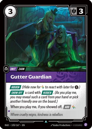 Gutter Guardian (103/167) - Radiance Foil - Card Brawlers - Card Brawlers | Quebec | Canada |