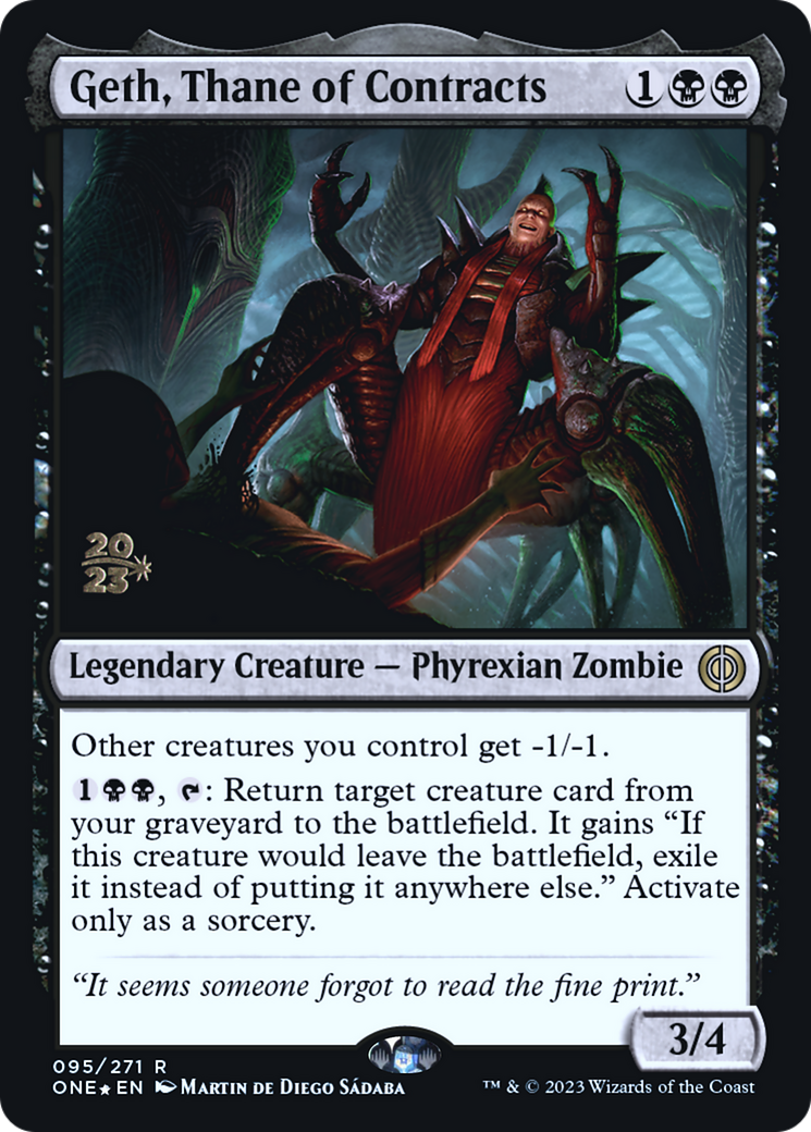 Geth, Thane of Contracts [Phyrexia: All Will Be One Prerelease Promos] - Magic: The Gathering - Card Brawlers | Quebec | Canada |