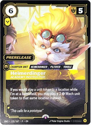 Heimerdinger, Academy Instructor (132/167) - Riftbound Promotional Cards Foil - Card Brawlers - Card Brawlers | Quebec | Canada |