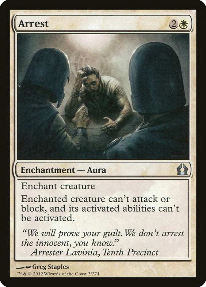 Arrest [Return to Ravnica] - Magic: The Gathering - Card Brawlers | Quebec | Canada |