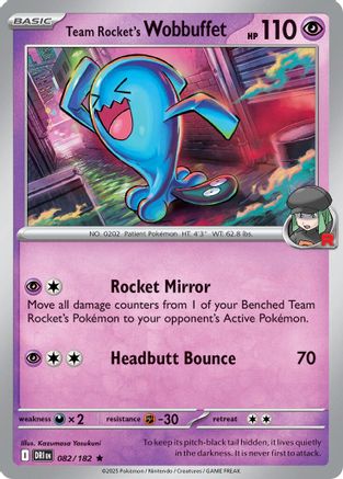 Team Rocket's Wobbuffet (082/182) [Deck Exclusives]