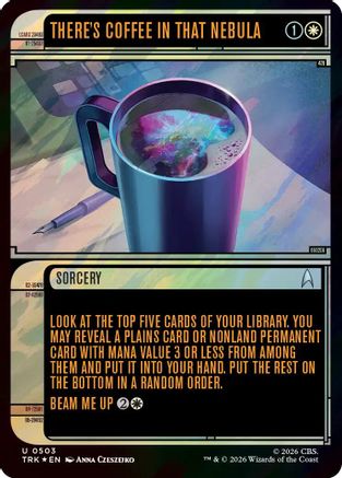 There's Coffee in that Nebula (Showcase) (Surge Foil) (TRK-503) - Star Trek Foil - Wizards of the Coast - Card Brawlers | Quebec | Canada |