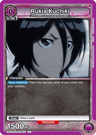 Rukia Kuchiki (051) (UE01DC/BLC-1-051) - UE10DC Bleach Thousand Year Blood War Advanced Deck Foil - Bandai - Union Arena - Card Brawlers | Quebec | Canada |