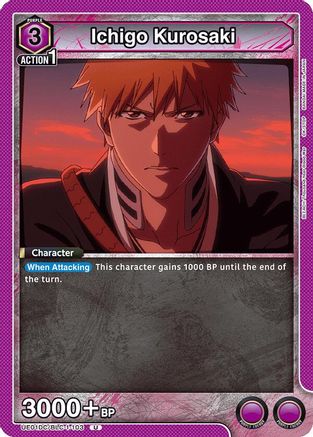 Ichigo Kurosaki (103) (UE01DC/BLC-1-103) - UE10DC Bleach Thousand Year Blood War Advanced Deck Foil - Bandai - Union Arena - Card Brawlers | Quebec | Canada |