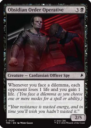 Obsidian Order Operative (TRK-120) - Star Trek - Wizards of the Coast - Card Brawlers | Quebec | Canada |