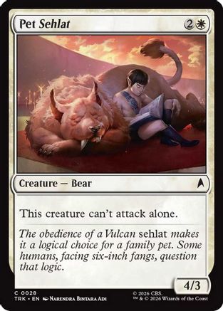 Pet Sehlat (TRK-028) - Star Trek - Wizards of the Coast - Card Brawlers | Quebec | Canada |